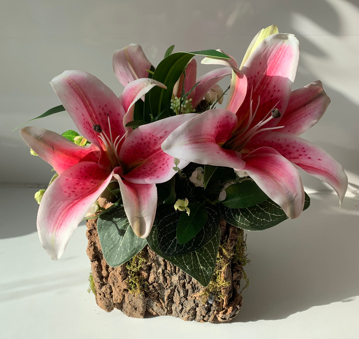 Rustic Stargazer Lily Flower Arrangement