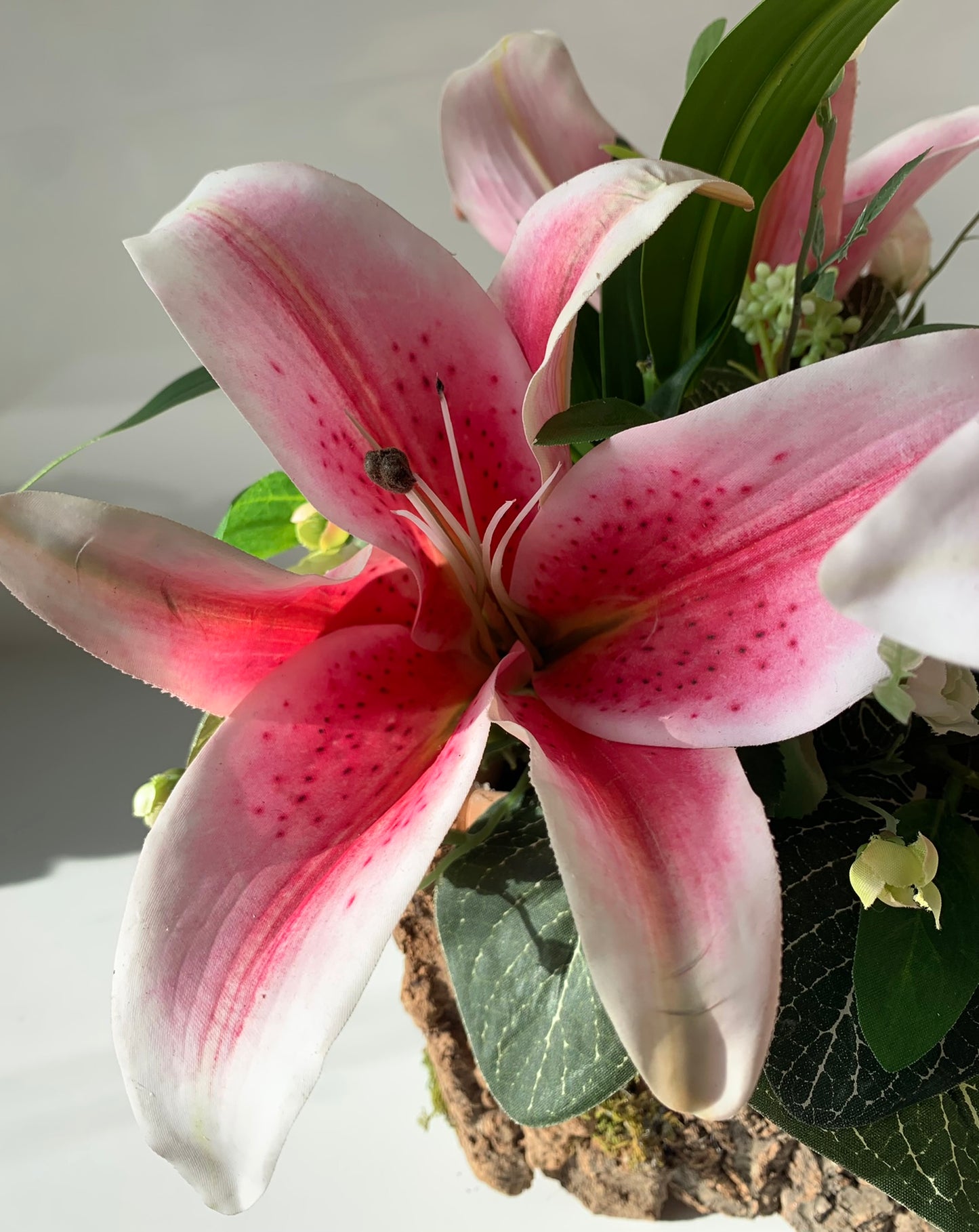 Rustic Stargazer Lily Flower Arrangement