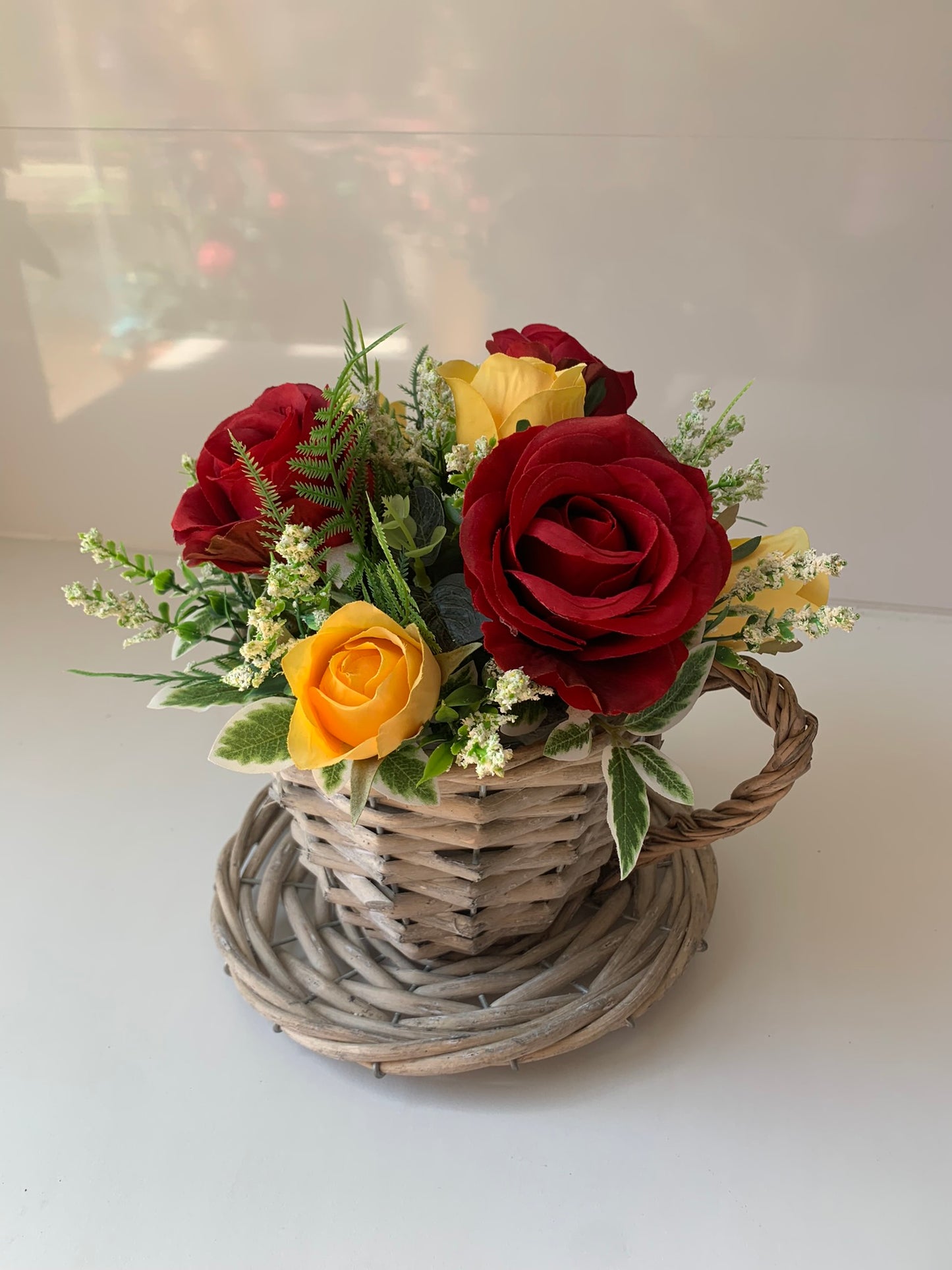 Teacup of Roses Floral Arrangement