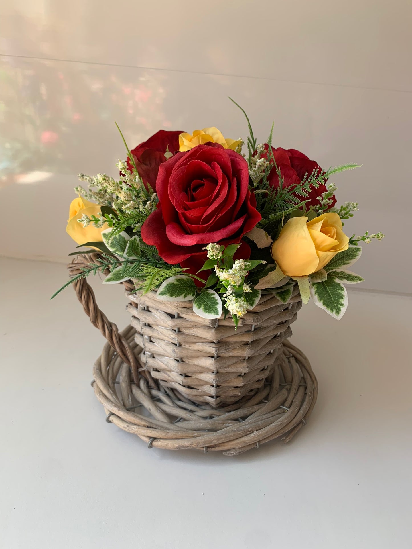 Teacup of Roses Floral Arrangement