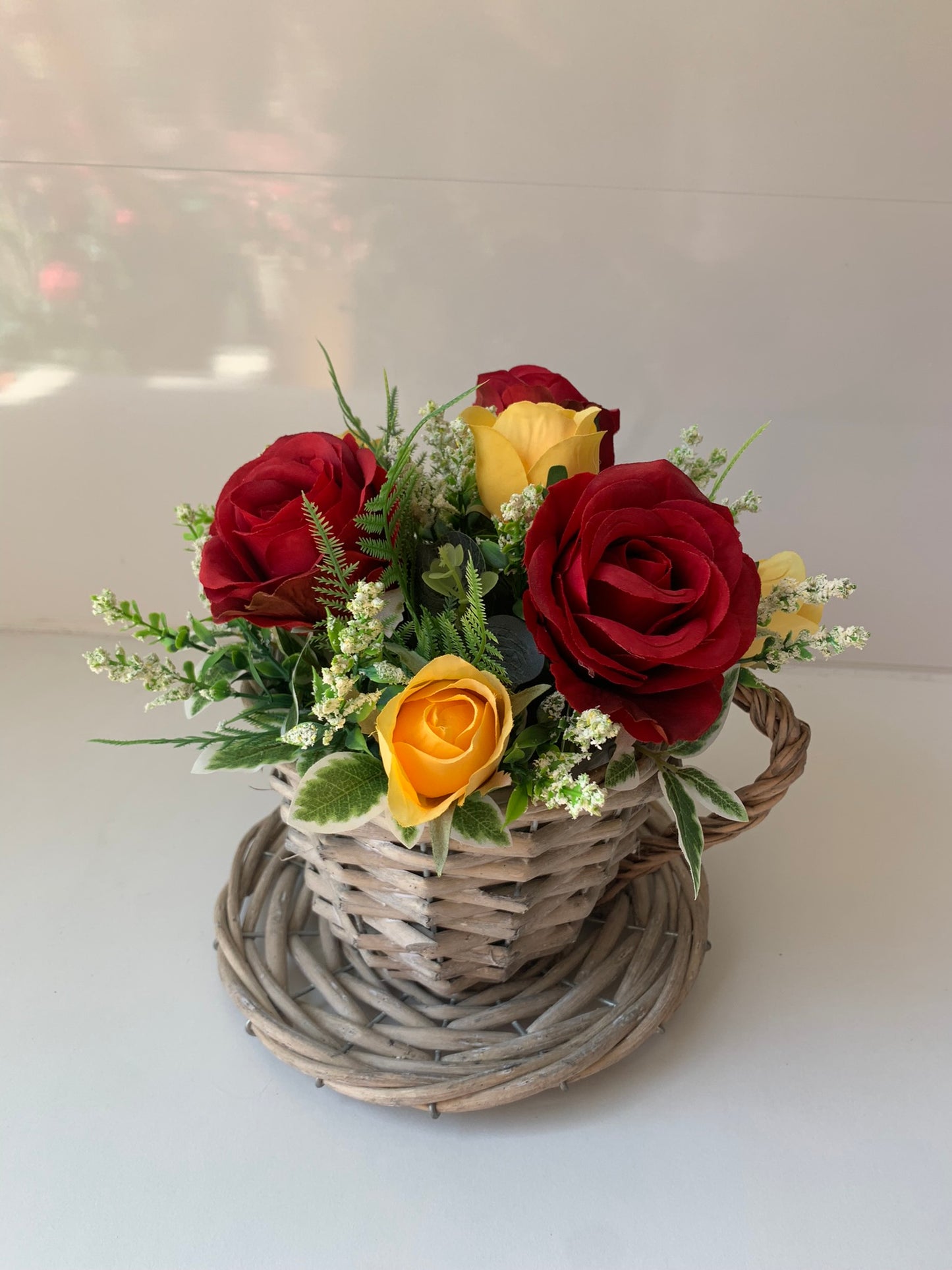 Teacup of Roses Floral Arrangement