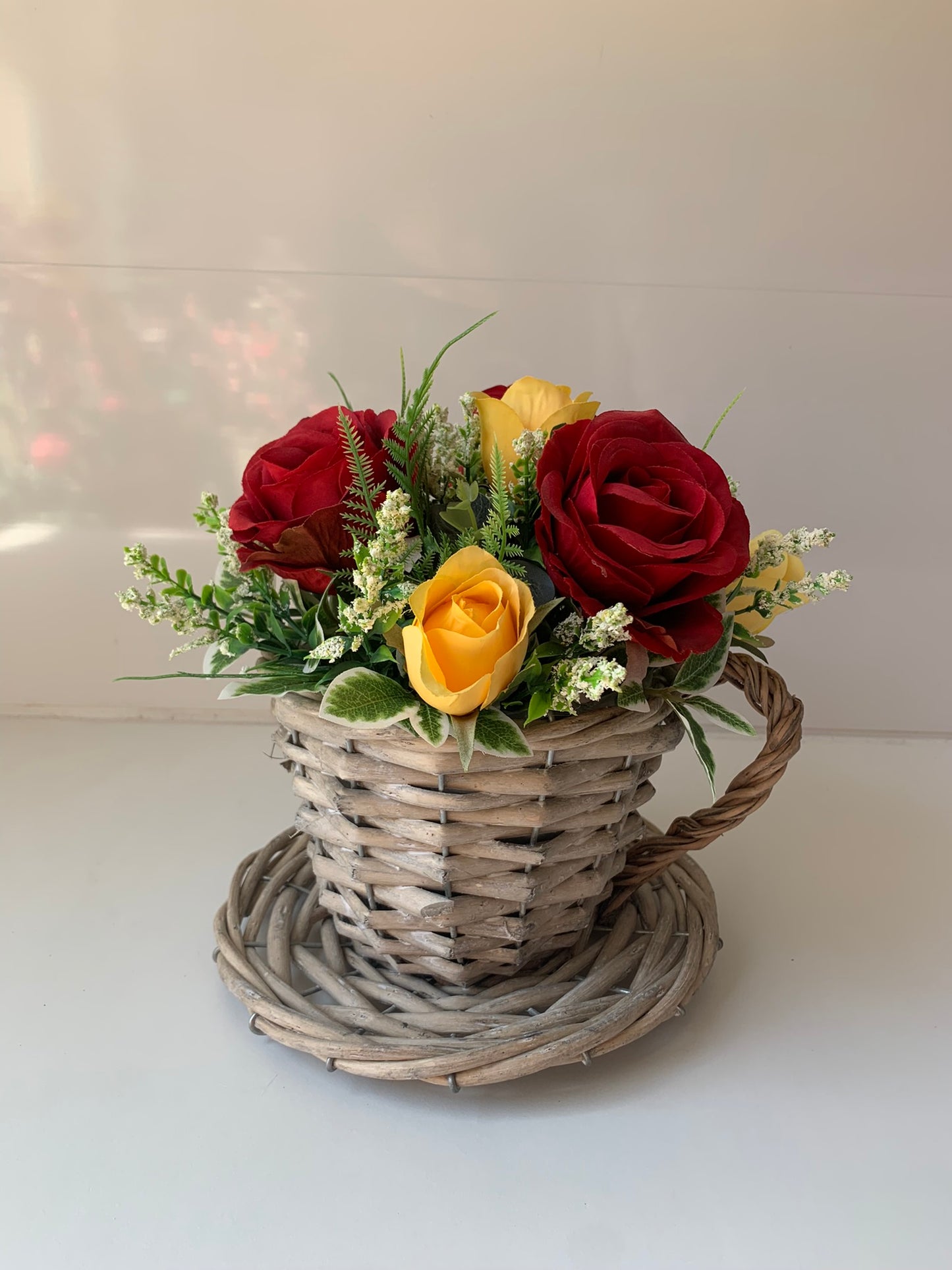 Teacup of Roses Floral Arrangement