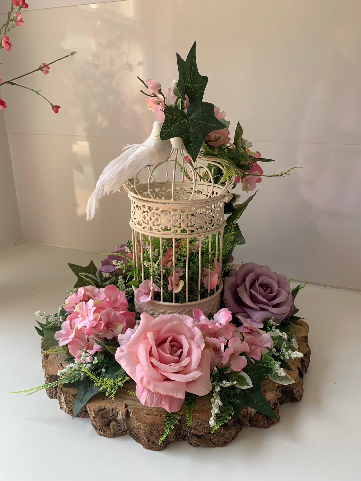 Floral Birdcage Arrangement