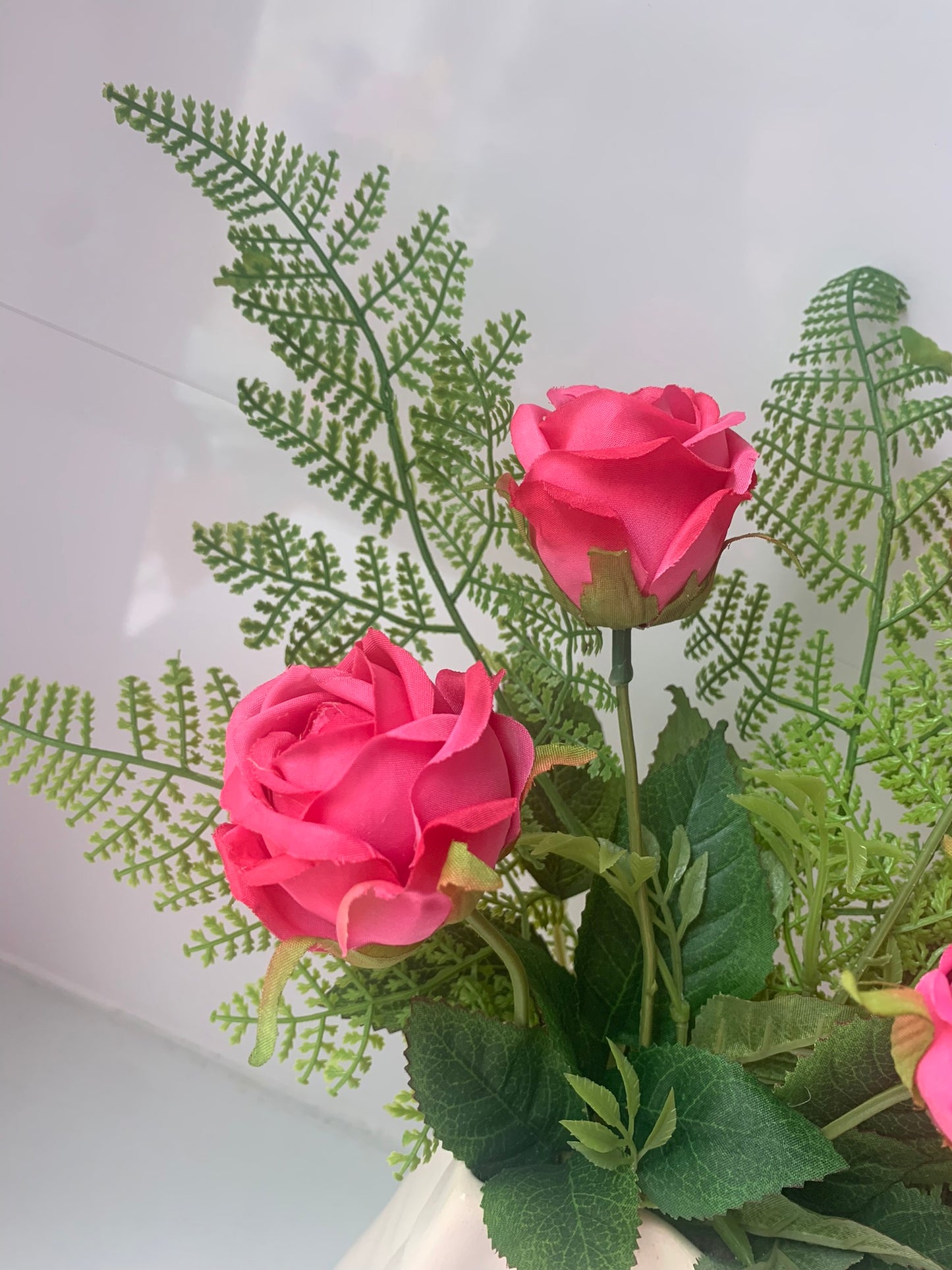 Pink Rose Paper Bag Flower Arrangement