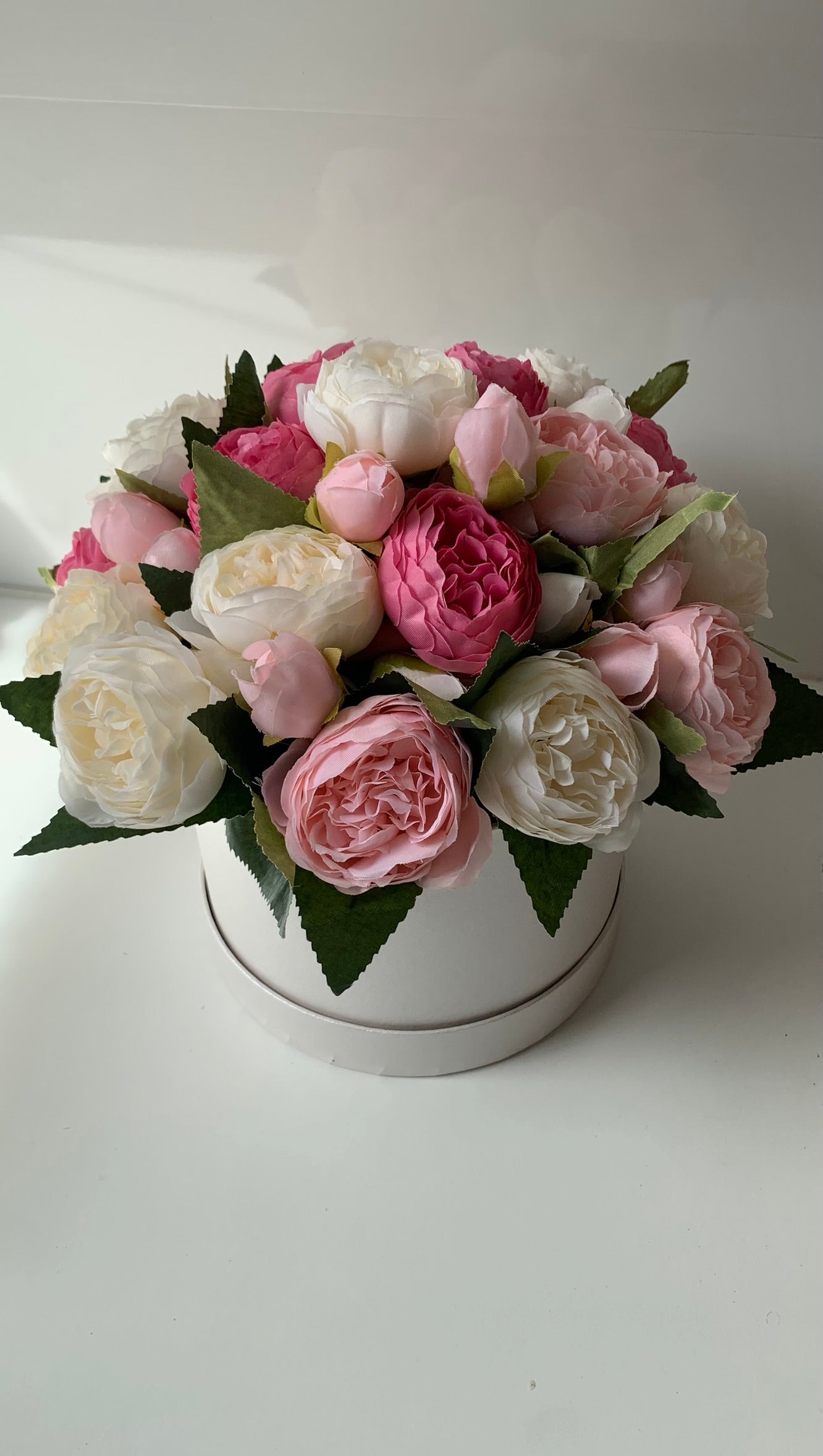 Pink Peonies Hat Box Arrangement