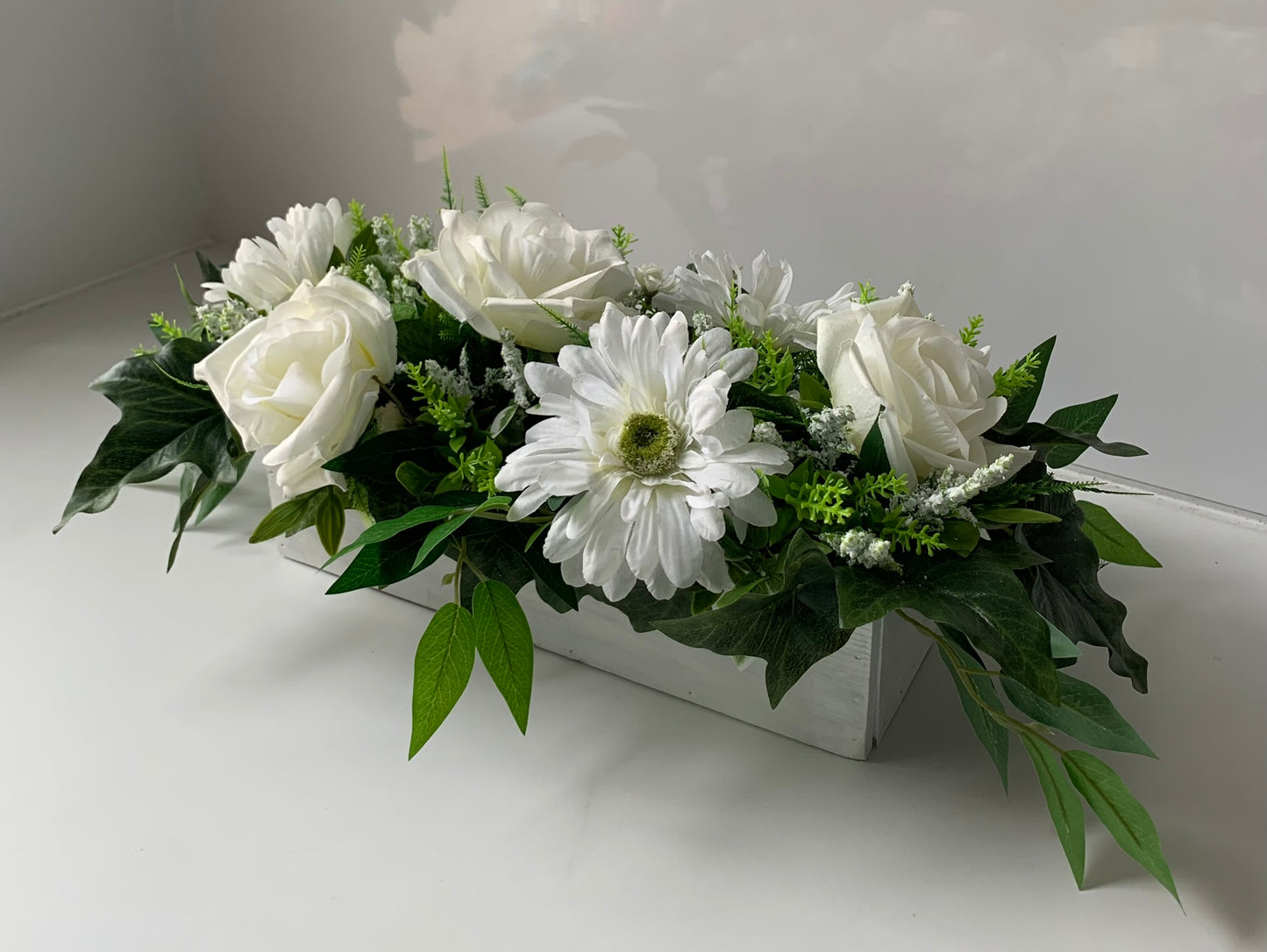 White Rose and Gerbera Arrangement