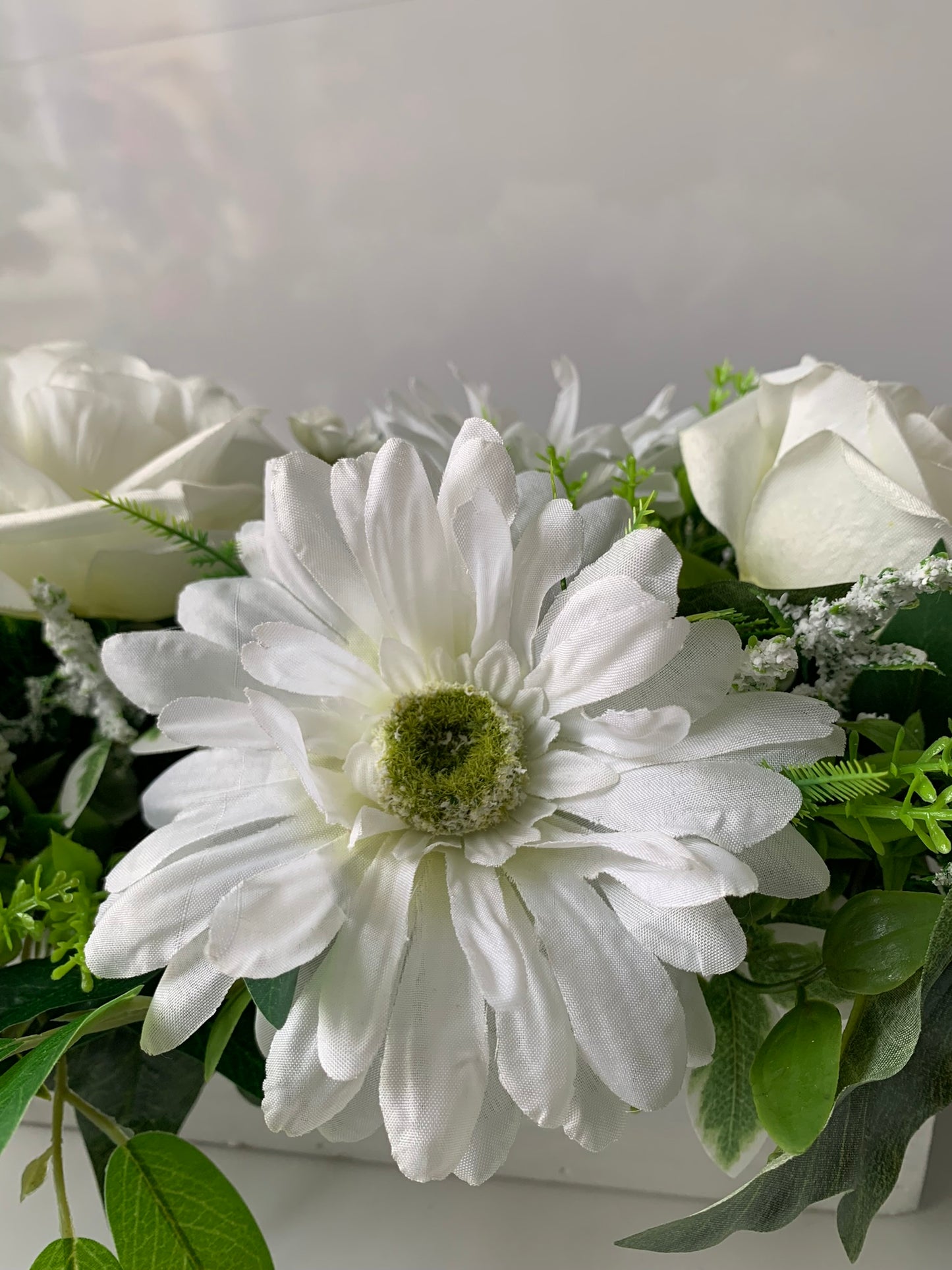 White Rose and Gerbera Arrangement