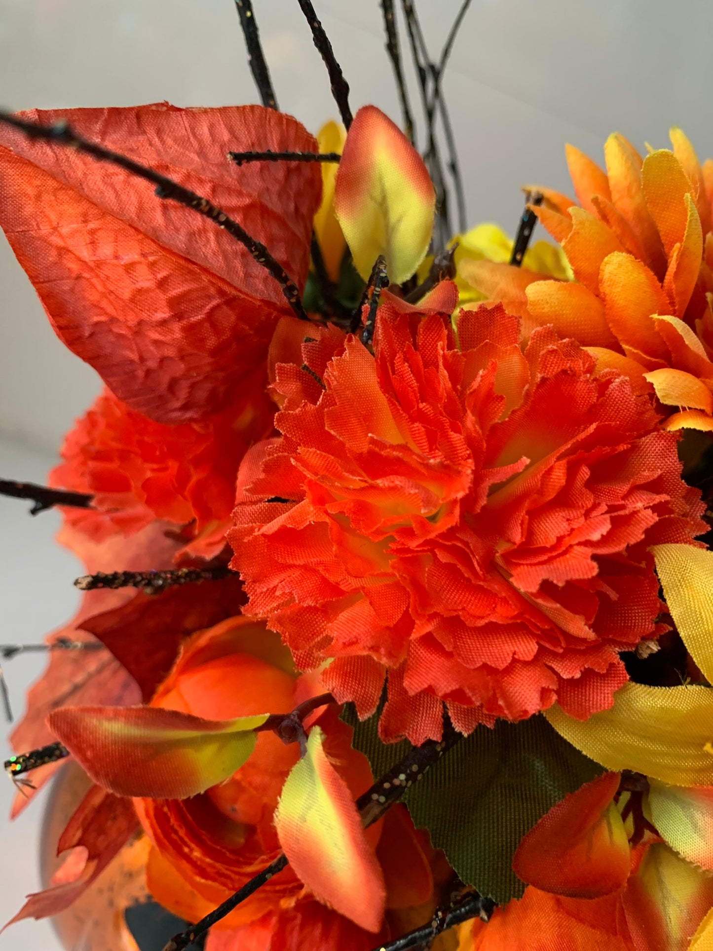 Halloween Pumpkin Flower Arrangement