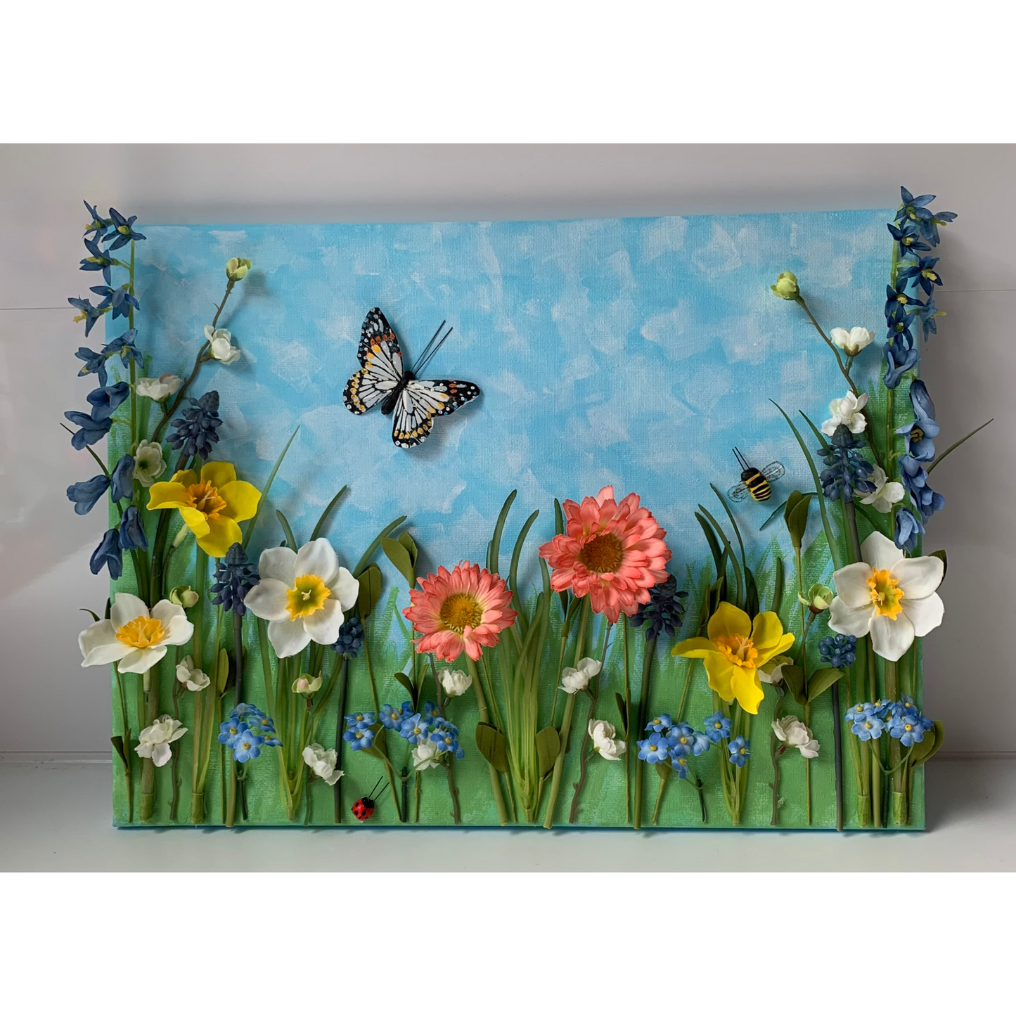 Spring Garden 3D Wall Art Floral Canvas