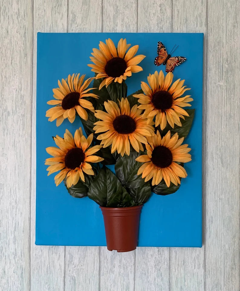 Sunflowers 3D Wall Art Floral Canvas