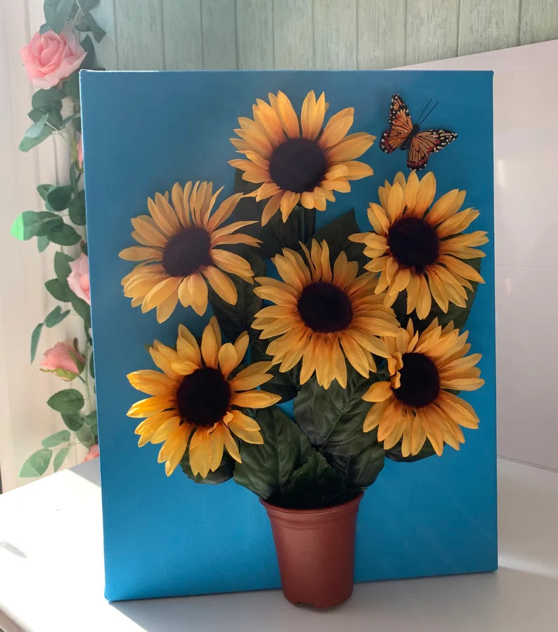 Sunflowers 3D Wall Art Floral Canvas