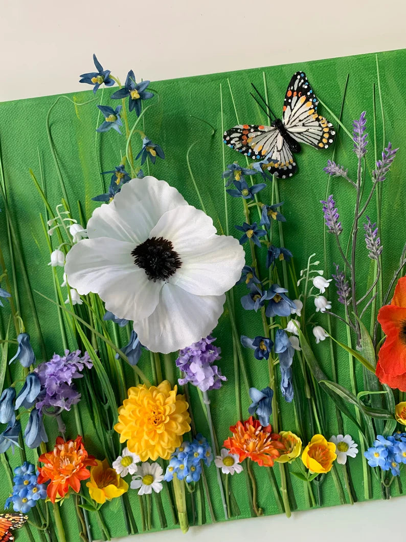 Wildflower 3D Wall Art Floral Canvas