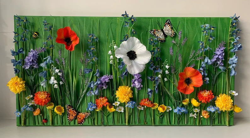 Wildflower 3D Wall Art Floral Canvas