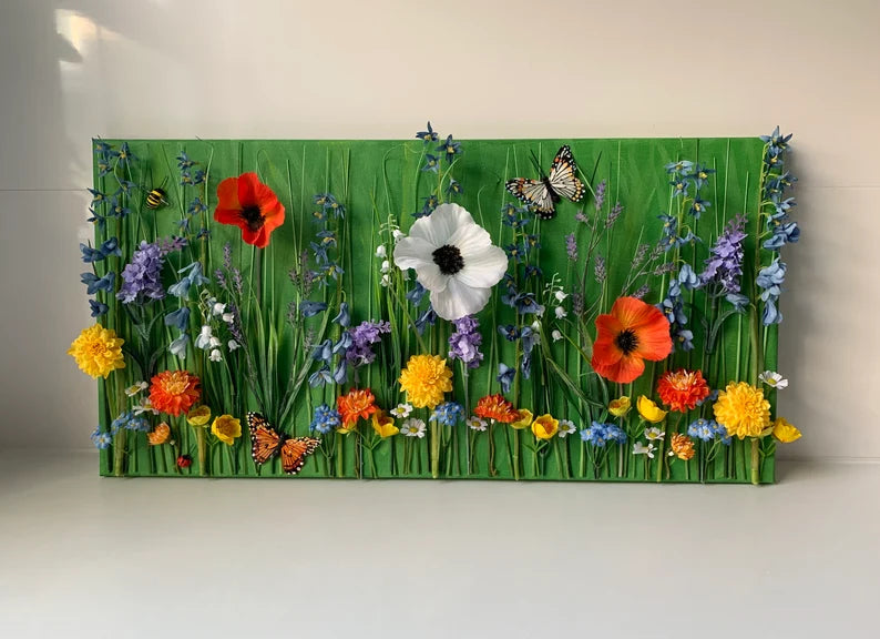 Wildflower 3D Wall Art Floral Canvas